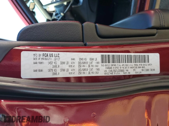 2018 Jeep Grand Cherokee Limited with VIN 1C4RJFBG7JC259893, listed as a Copart auction lot 50952795 with 95,141 mi miles and Salvage Title. Bid and sale history available at carsss.com. Image 14.
