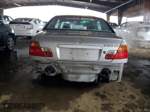 2001 BMW 3 Series 330Ci with VIN WBABN53471JU24841, listed as a Copart auction lot 86224304 with 0 mi miles and Salvage Title. Bid and sale history available at carsss.com. Image 6.