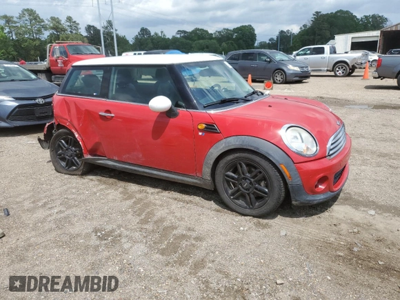 2013 MINI Hardtop with VIN WMWSU3C54DT687765, listed as a Copart auction lot 54677425 with Not Provided miles and Salvage Title. Bid and sale history available at DreamBid. Image 4.
