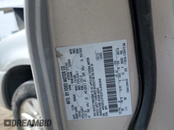 2007 Mercury Mountaineer with VIN 4M2EU37E57UJ09368, listed as a Copart auction lot 65562494 with 219,875 mi miles and Non repairable. Bid and sale history available at DreamBid. Image 15.