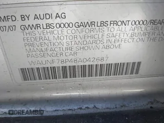 2008 Audi A3 with VIN WAUNF78P48A042687, listed as a IAAI auction lot 41374363 with 136,019 mi miles. Bid and sale history available at carsss.com. Image 9.