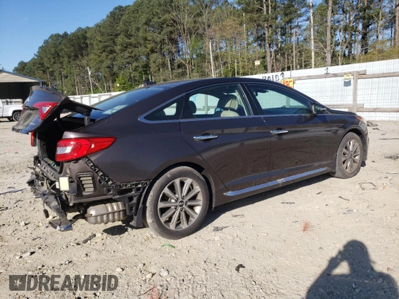 2017 Hyundai Sonata Sport with VIN 5NPE34AF7HH453456, listed as a Copart auction lot 54881225 with 102,590 mi miles and Salvage Title. Bid and sale history available at DreamBid. Image 3.
