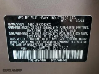 2015 Subaru Forester 2.5i Touring with VIN JF2SJAWC3FH533727, listed as a Copart auction lot 47380925 with 72,227 mi miles and Salvage Title. Bid and sale history available at carsss.com. Image 13.