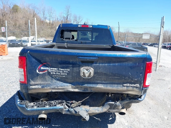 2020 Ram 1500 Big Horn with VIN 1C6SRFBTXLN415091, listed as a IAAI auction lot 41822735 with 108,807 mi miles. Bid and sale history available at carsss.com. Image 16.