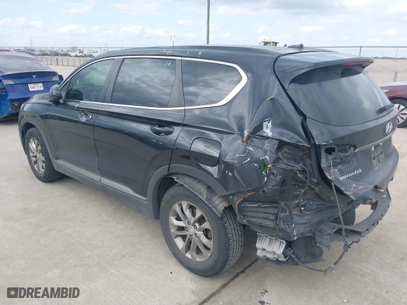 2019 Hyundai Santa Fe SE with VIN 5NMS23AD1KH074388, listed as a IAAI auction lot 41539007 with 123,570 mi miles. Bid and sale history available at carsss.com. Image 3.