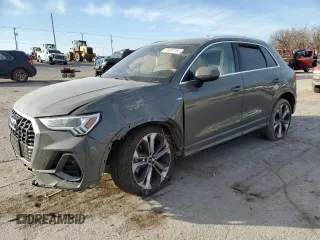 2019 Audi Q3 S line Premium Plus with VIN WA1EECF36K1070457, listed as a Copart auction lot 85830154 with 53,075 mi miles and Salvage Title. Bid and sale history available at carsss.com. Image 1.