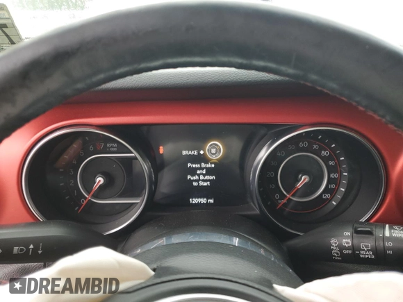 2019 Jeep Wrangler Unlimited Rubicon with VIN 1C4HJXFG8KW678265, listed as a Copart auction lot 57700695 with 120,950 mi miles and Salvage title. Bid and sale history available at DreamBid. Image 9.