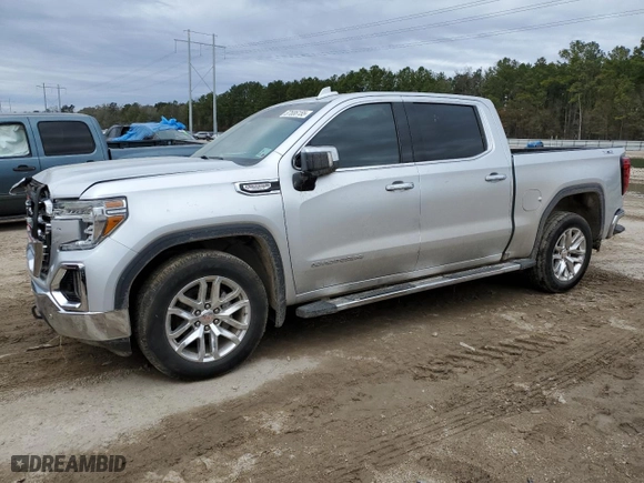 2021 GMC Sierra 1500 SLT with VIN 3GTU9DET2MG283410, listed as a Copart auction lot 87686155 with 96,020 mi miles and Salvage Title. Bid and sale history available at carsss.com. Image 1.