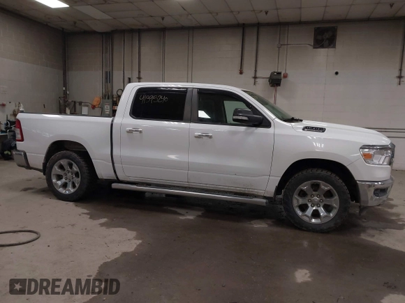 2019 Ram 1500 Big Horn/Lone Star with VIN 1C6SRFFT7KN645776, listed as a IAAI auction lot 41395240 with 136,068 mi miles. Bid and sale history available at carsss.com. Image 13.