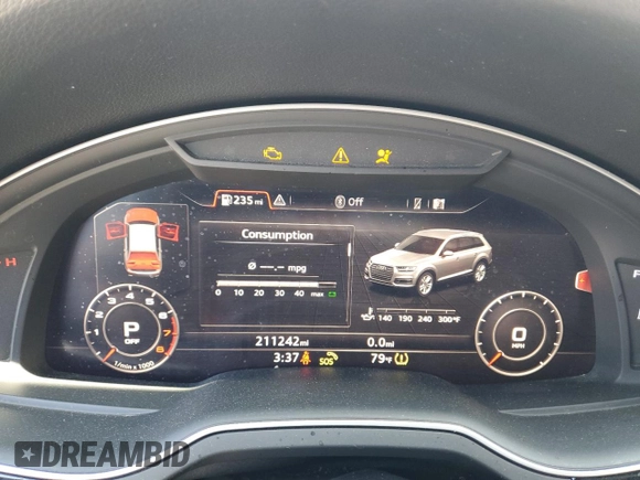 2018 Audi Q7 Prestige with VIN WA1VAAF72JD032076, listed as a Copart auction lot 57638005 with 211,242 mi miles and Salvage title. Bid and sale history available at DreamBid. Image 9.