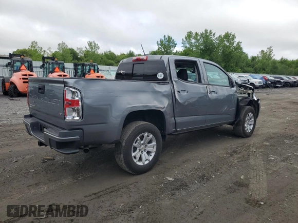 2022 Chevrolet Colorado 2WD LT with VIN 1GCGSCEN4N1320129, listed as a Copart auction lot 56931835 with 20,824 mi miles and Salvage title. Bid and sale history available at DreamBid. Image 3.