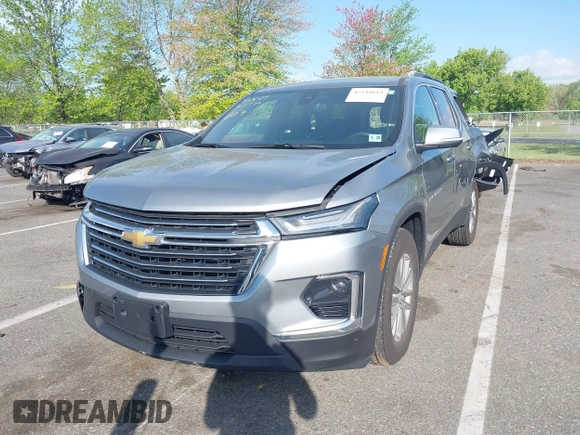 2023 Chevrolet Traverse LT Cloth with VIN 1GNEVGKW3PJ336948, listed as a IAAI auction lot 42144619 with 15,580 mi miles and . Bid and sale history available at DreamBid. Image 2.