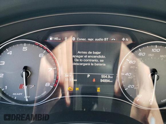 2018 Audi S7 Premium Plus z VIN WAUWFAFC3JN080945, wystawiony jako Copart lot #41318723 z przebiegiem 94 894 mil mil oraz . Historia ofert i sprzedaży dostępna na DreamBid. Obrazek 9.