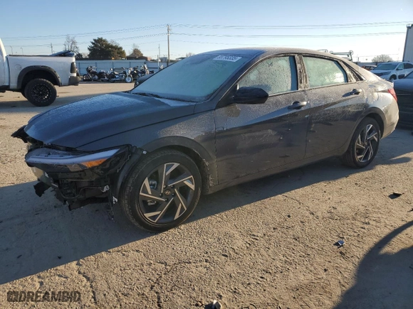 2025 Hyundai Elantra SEL Sport with VIN KMHLM4DG6SU877745, listed as a Copart auction lot 88795335 with 1,302 mi miles and Salvage Title. Bid and sale history available at carsss.com. Image 1.