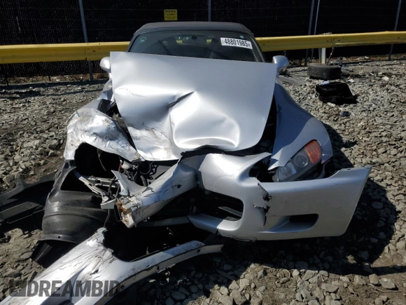 2002 Honda S2000 with VIN JHMAP11412T003822, listed as a Copart auction lot 48801985 with 122,850 mi miles and Salvage Title. Bid and sale history available at DreamBid. Image 5.