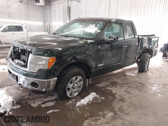 2014 Ford F-150 XL with VIN 1FTFX1ET8EKE32412, listed as a IAAI auction lot 41557331 with 128,744 mi miles. Bid and sale history available at carsss.com. Image 2.