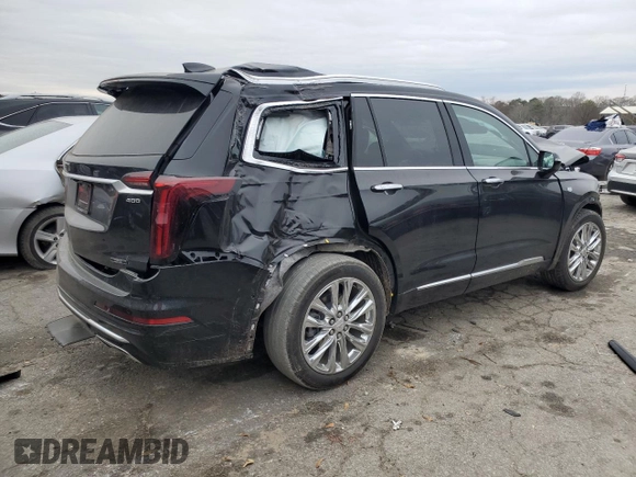 2022 Cadillac XT6 Premium Luxury with VIN 1GYKPCRS7NZ143003, listed as a Copart auction lot 86708864 with 0 mi miles and Salvage Title. Bid and sale history available at carsss.com. Image 3.