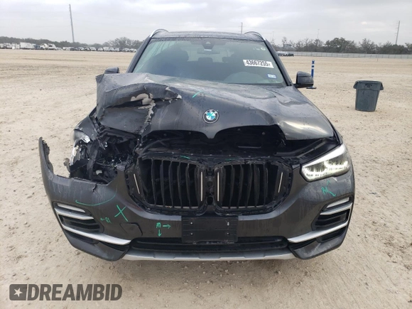 2021 BMW X5 sDrive40i with VIN 5UXCR4C09M9F79014, listed as a Copart auction lot 43667255 with 54,431 mi miles and Salvage Title. Bid and sale history available at carsss.com. Image 5.