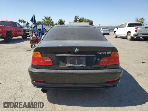 2001 BMW 3 Series 325Ci with VIN WBABN33401JW56413, listed as a Copart auction lot 73610734 with 187,259 mi miles and Salvage Title. Bid and sale history available at carsss.com. Image 6.