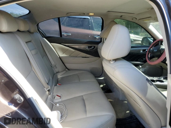 2015 Infiniti Q50 Premium with VIN JN1BV7AP0FM339781, listed as a Copart auction lot 53658315 with 179,703 mi miles and Salvage Title. Bid and sale history available at carsss.com. Image 10.