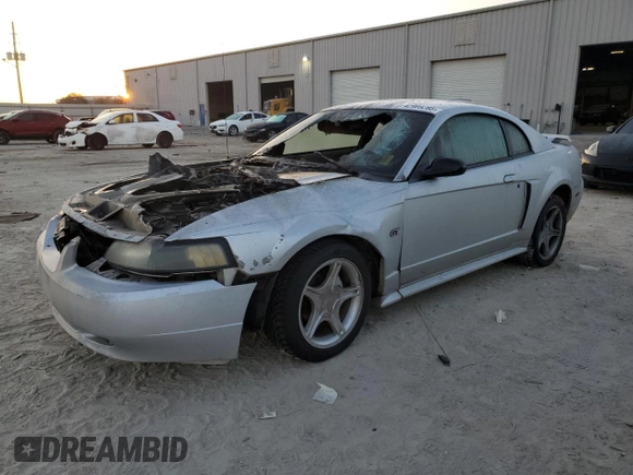 2001 Ford Mustang GT Deluxe with VIN 1FAFP42X01F189552, listed as a Copart auction lot 42989285 with Not provided miles and Salvage title. Bid and sale history available at DreamBid. Image 1.