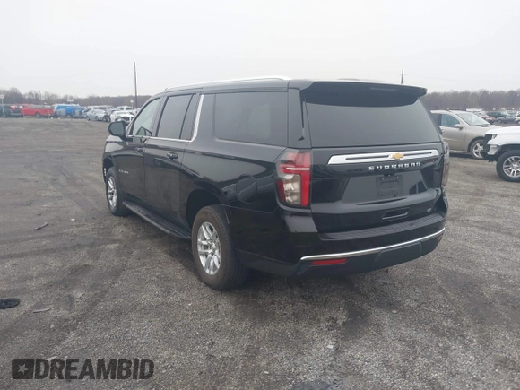 2023 Chevrolet Suburban LT with VIN 1GNSKCKD0PR129079, listed as a IAAI auction lot 41547855 with 158,820 mi miles and . Bid and sale history available at DreamBid. Image 3.
