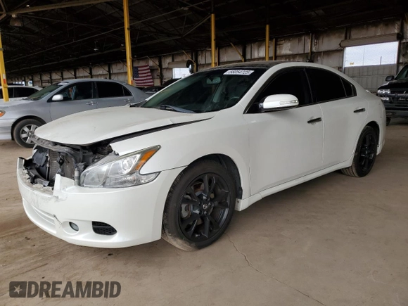 2014 Nissan Maxima SV with VIN 1N4AA5AP5EC906876, listed as a Copart auction lot 56054725 with 89,385 mi miles and Salvage title. Bid and sale history available at DreamBid. Image 1.