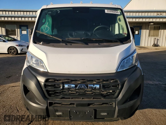 2023 Ram ProMaster Cargo with VIN 3C6LRVVG5PE589982, listed as a Copart auction lot 65990094 with 11,410 mi miles and Salvage Title. Bid and sale history available at DreamBid. Image 5.