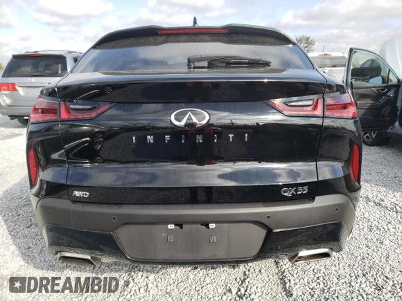 2024 Infiniti QX55 Essential with VIN 3PCAJ5KRXRF108182, listed as a Copart auction lot 44345325 with 15,090 mi miles and Salvage Title. Bid and sale history available at DreamBid. Image 6.