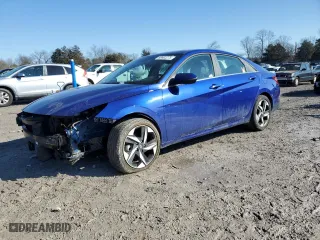 2023 Hyundai Elantra Limited with VIN KMHLP4AG3PU618486, listed as a Copart auction lot 88602275 with 16,679 mi miles and Salvage Title. Bid and sale history available at carsss.com. Image 1.