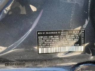 2018 Volkswagen GTI S с VIN 3VW447AU8JM265163, выставлен на аукционе Copart как лот 57427285 с пробегом 89 059 миль миль и Списание • Salvage title. История ставок и продаж доступна на DreamBid. Изображение 12.