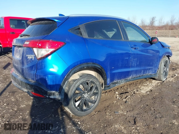 2022 Honda HR-V Sport with VIN 3CZRU6H11NM743180, listed as a IAAI auction lot 41795651 with 27,702 mi miles. Bid and sale history available at carsss.com. Image 4.