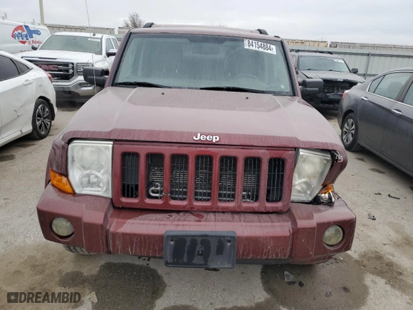 2006 Jeep Commander with VIN 1J8HG48K76C368932, listed as a Copart auction lot 84154884 with 159,933 mi miles and Salvage Title. Bid and sale history available at carsss.com. Image 5.