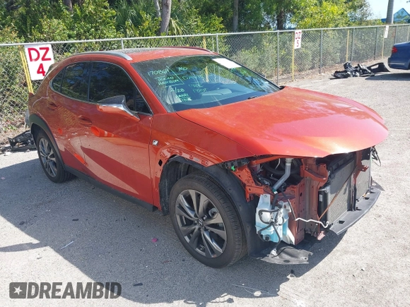 2020 Lexus UX 200 F Sport with VIN JTHE3JBH1L2023381, listed as a IAAI auction lot 41795195 with 88,098 mi miles and . Bid and sale history available at DreamBid. Image 1.
