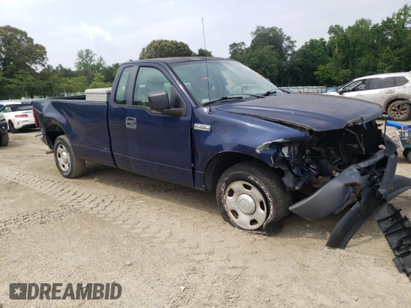 2008 Ford F-150 XL with VIN 1FTRF122X8KE92949, listed as a Copart auction lot 60833295 with 97,847 mi miles and Salvage title. Bid and sale history available at DreamBid. Image 4.