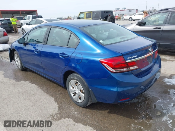 2014 Honda Civic Sedan LX with VIN 19XFB2F5XEE049546, listed as a IAAI auction lot 41850395 with 142,415 mi miles. Bid and sale history available at carsss.com. Image 3.