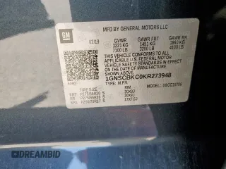 2019 Chevrolet Tahoe LT with VIN 1GNSCBKC0KR273948, listed as a Copart auction lot 61309785 with 155,428 mi miles and Salvage title. Bid and sale history available at DreamBid. Image 13.