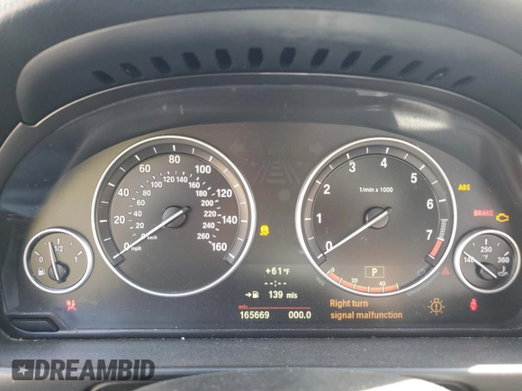 2011 BMW 5 Series 535i xDrive with VIN WBAFU7C55BC877287, listed as a Copart auction lot 76370224 with 165,669 mi miles and Salvage Title. Bid and sale history available at carsss.com. Image 9.