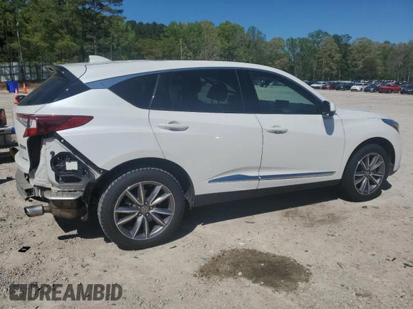 2021 Acura RDX Technology with VIN 5J8TC2H5XML046781, listed as a Copart auction lot 52187775 with 58,995 mi miles and Salvage title. Bid and sale history available at DreamBid. Image 3.