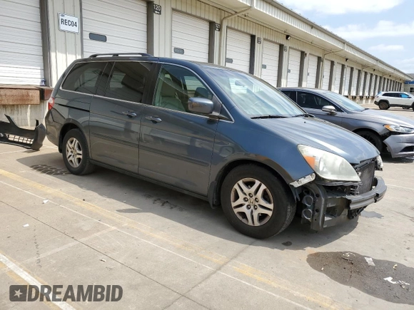 2006 Honda Odyssey EX with VIN 5FNRL38416B446272, listed as a Copart auction lot 57165545 with 219,042 mi miles and Salvage title. Bid and sale history available at DreamBid. Image 4.