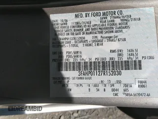 2007 Ford Fusion SE with VIN 3FAHP01127R152030, listed as a IAAI auction lot 33457957 with 197,513 mi miles. Bid and sale history available at carsss.com. Image 9.