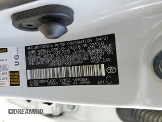 2021 Toyota Prius LE with VIN JTDKAMFPXM3193991, listed as a Copart auction lot 61435725 with 78,322 mi miles and Salvage title. Bid and sale history available at DreamBid. Image 13.