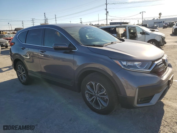 2021 Honda CR-V EX-L with VIN 7FARW1H89ME022127, listed as a Copart auction lot 46645595 with 25,001 mi miles and Salvage Title. Bid and sale history available at carsss.com. Image 4.