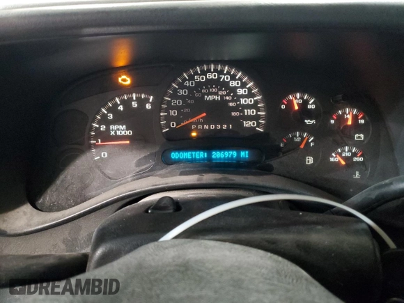 2006 Chevrolet Silverado 1500 LT1 with VIN 1GCEC19T06Z210652, listed as a Copart auction lot 85845544 with 206,979 mi miles and Salvage Title. Bid and sale history available at DreamBid. Image 9.