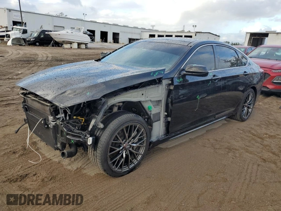 2019 Genesis G80 Sport with VIN KMTFN4JB3KU320137, listed as a Copart auction lot 79307364 with 60,010 mi miles and Non Repairable. Bid and sale history available at DreamBid. Image 1.
