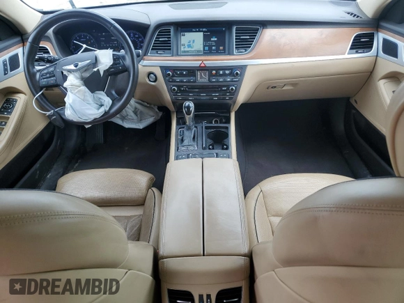 2015 Hyundai Genesis 5.0L with VIN KMHGN4JF5FU053297, listed as a Copart auction lot 71591294 with 127,047 mi miles and Salvage Title. Bid and sale history available at carsss.com. Image 8.