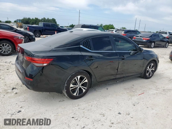 2021 Nissan Sentra SV with VIN 3N1AB8CV8MY249391, listed as a Copart auction lot 57979905 with 67,965 mi miles and Salvage title. Bid and sale history available at DreamBid. Image 3.