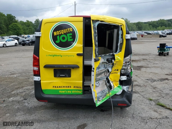 2021 Mercedes-Benz Metris Cargo Van with VIN W1YV0BEY4M3838712, listed as a Copart auction lot 65047204 with 19,226 mi miles and Salvage Title. Bid and sale history available at carsss.com. Image 6.