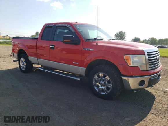 2012 Ford F-150 XL with VIN 1FTFX1ET3CFB11562, listed as a Copart auction lot 63580935 with 168,449 mi miles and Clean title. Bid and sale history available at DreamBid. Image 4.