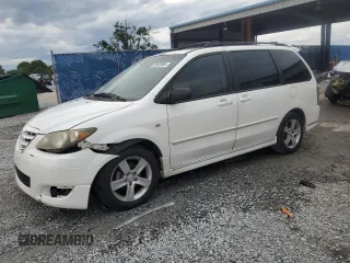 2006 Mazda MPV ES z VIN JM3LW28J260570232, wystawiony jako Copart lot #59558005 z przebiegiem 213 950 mil mil oraz Szkoda całkowita • Salvage title. Historia ofert i sprzedaży dostępna na DreamBid. Obrazek 1.